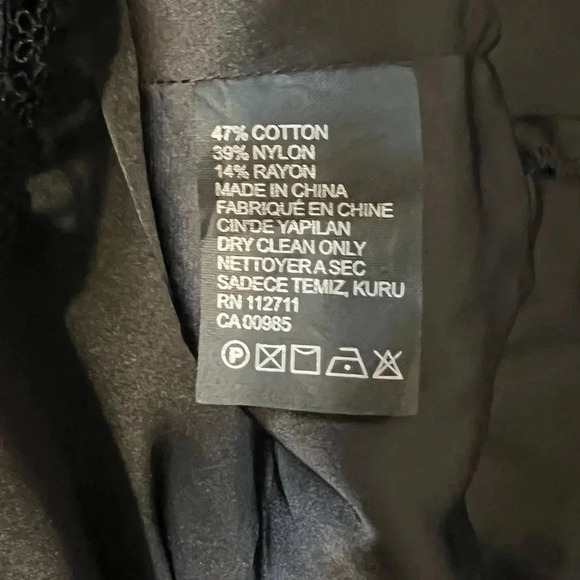 Jay Godfrey Ruffle Lace Dress black and dark blue size 10 excellent condtion - Picture 9 of 14